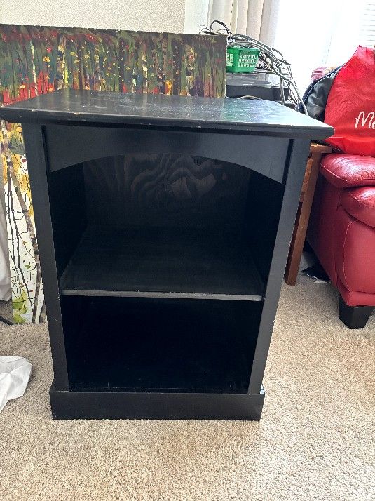 Black Bookcase Or Nightstand Or End Table