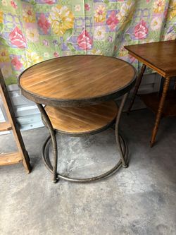 Table/outdoor table/patio table/indoor table/wood and iron table
