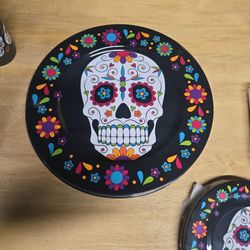 Day Of The Dead Plate Set