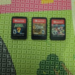 Mario Kart 8, The Legend Of Zelda Breath Of The Wild, Luigi's Mansion 3