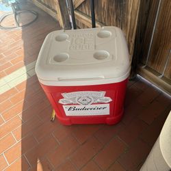 Budweiser Cooler On Wheels