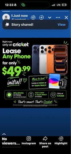 Leasing plan with cricket