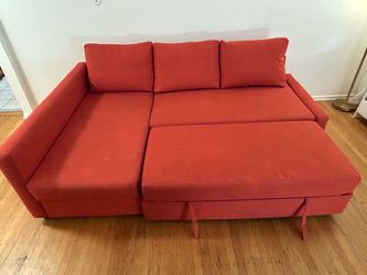 Red IKEA Friheten Sleeper Sofa