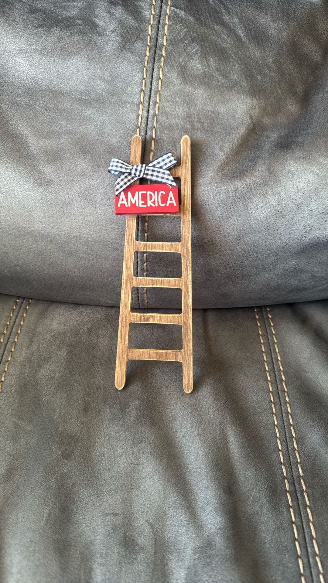 America 4th Of July Red White Blue Patriotic Mini Ladder Tier Tray Decoration