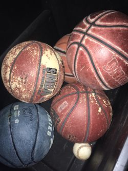 Basketballs and baseball