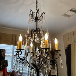 Large Elegant Antique Style French inspired Crystal Chandelier
