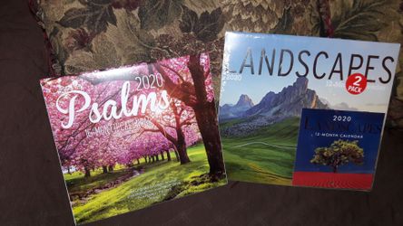2020 Landscape and 2020 Psalms Calendars $3 each.