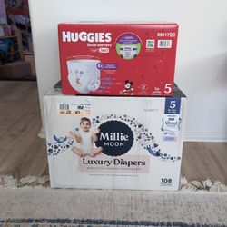 Huggies Little Movers And Millie Moon Diapers Size 5