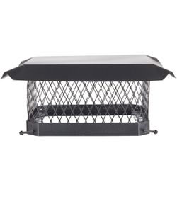 Shelter 13" x 13" Single Flue Bolt-On Chimney Cap, Fully Assembled, Galvanized Steel
