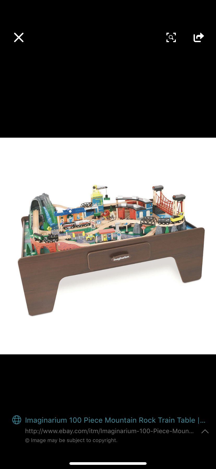 Train table w/ track and trains