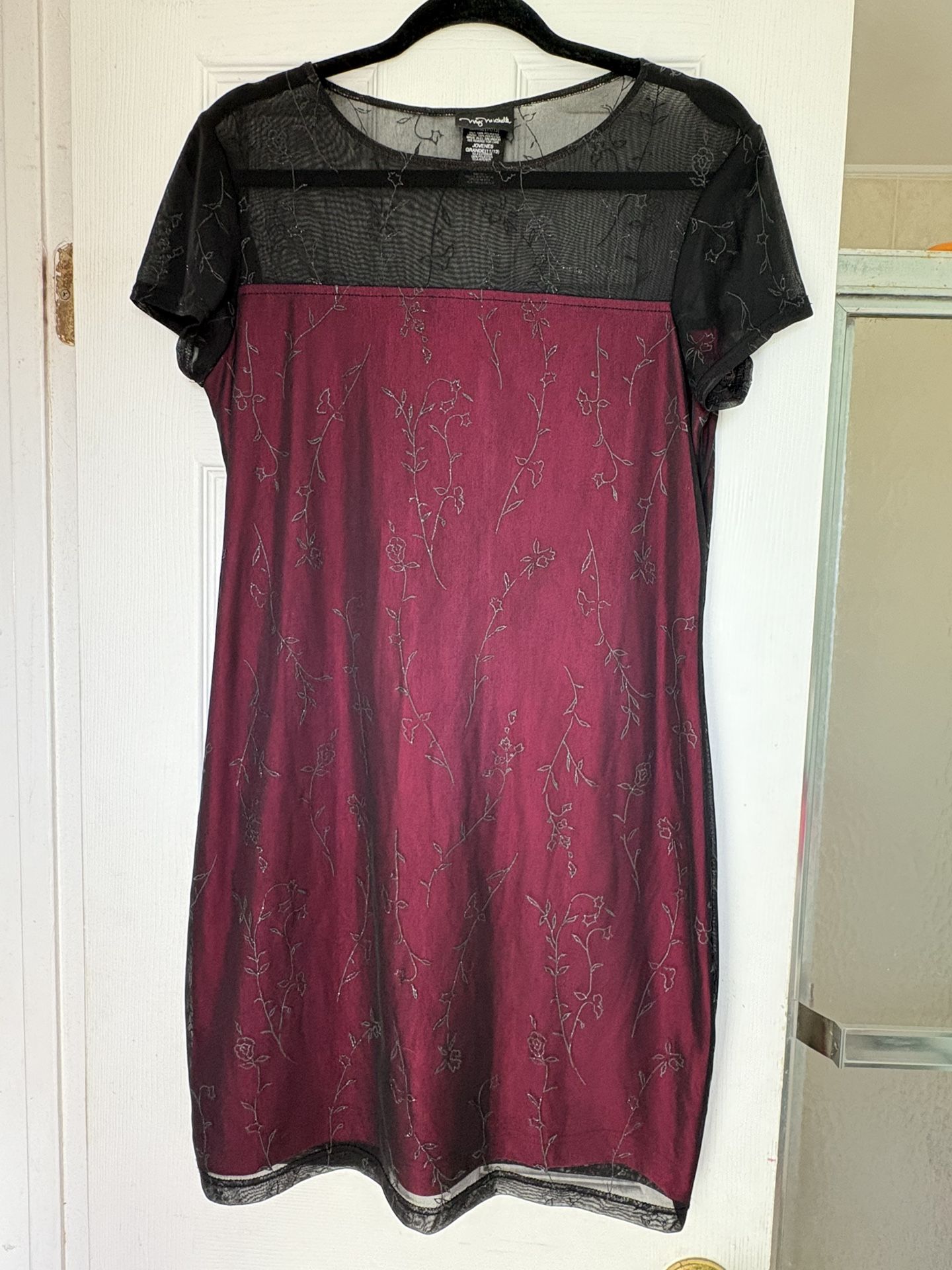 Goth Style Dress  Black / Pink  Sz  11/13 