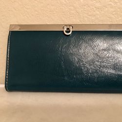 Teal and Silver Women’s Clutch Wallet