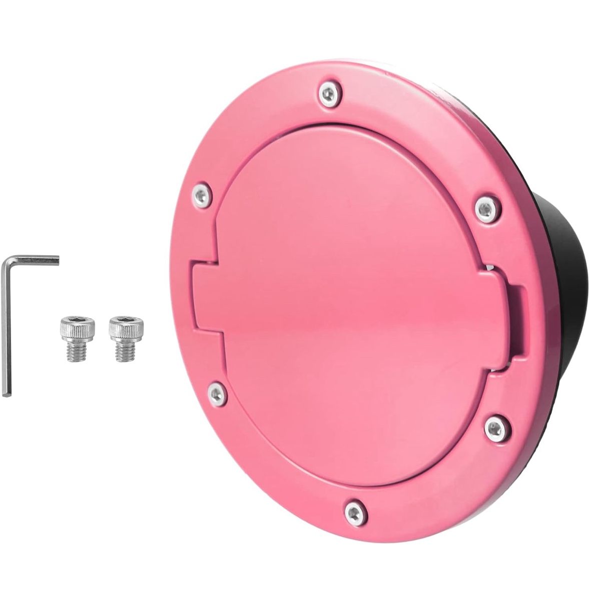 For Jeep Wrangler 2007-2017 Pink Gas Fuel Tank Cap Cover Locking Cover.