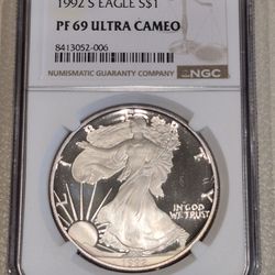 1992-S American Eagle NGC PF 69 Ultra Cameo