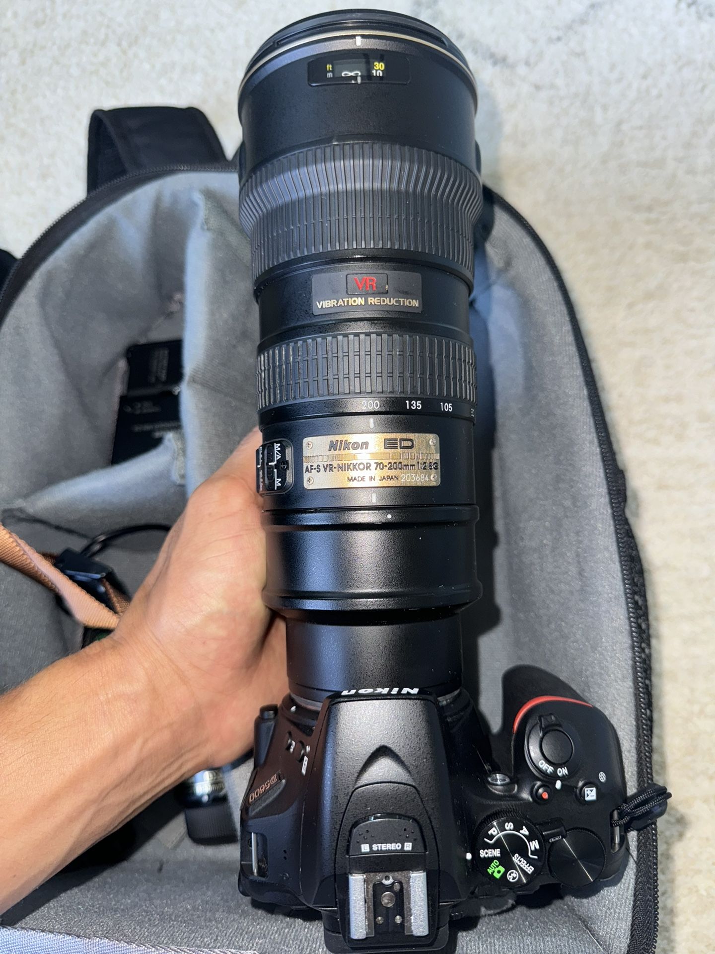 Nikon d 5600 + 70-200mm plus 18-55mm