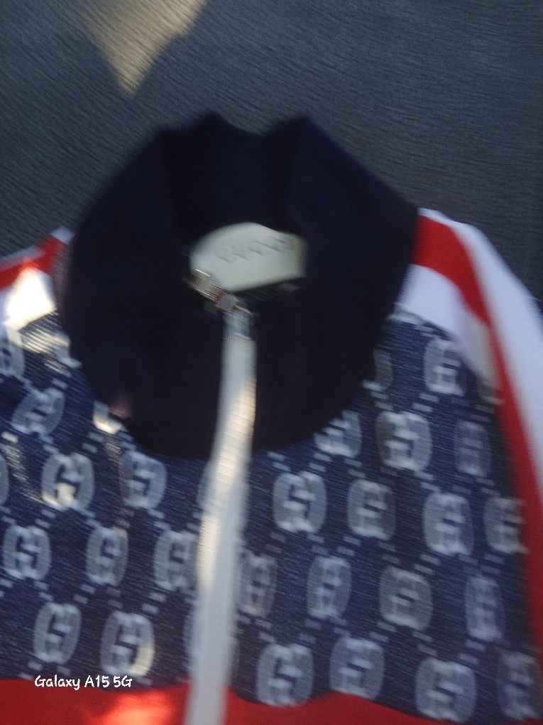 Red White N Blue Gucci Insignia Sports Jacket Size XL