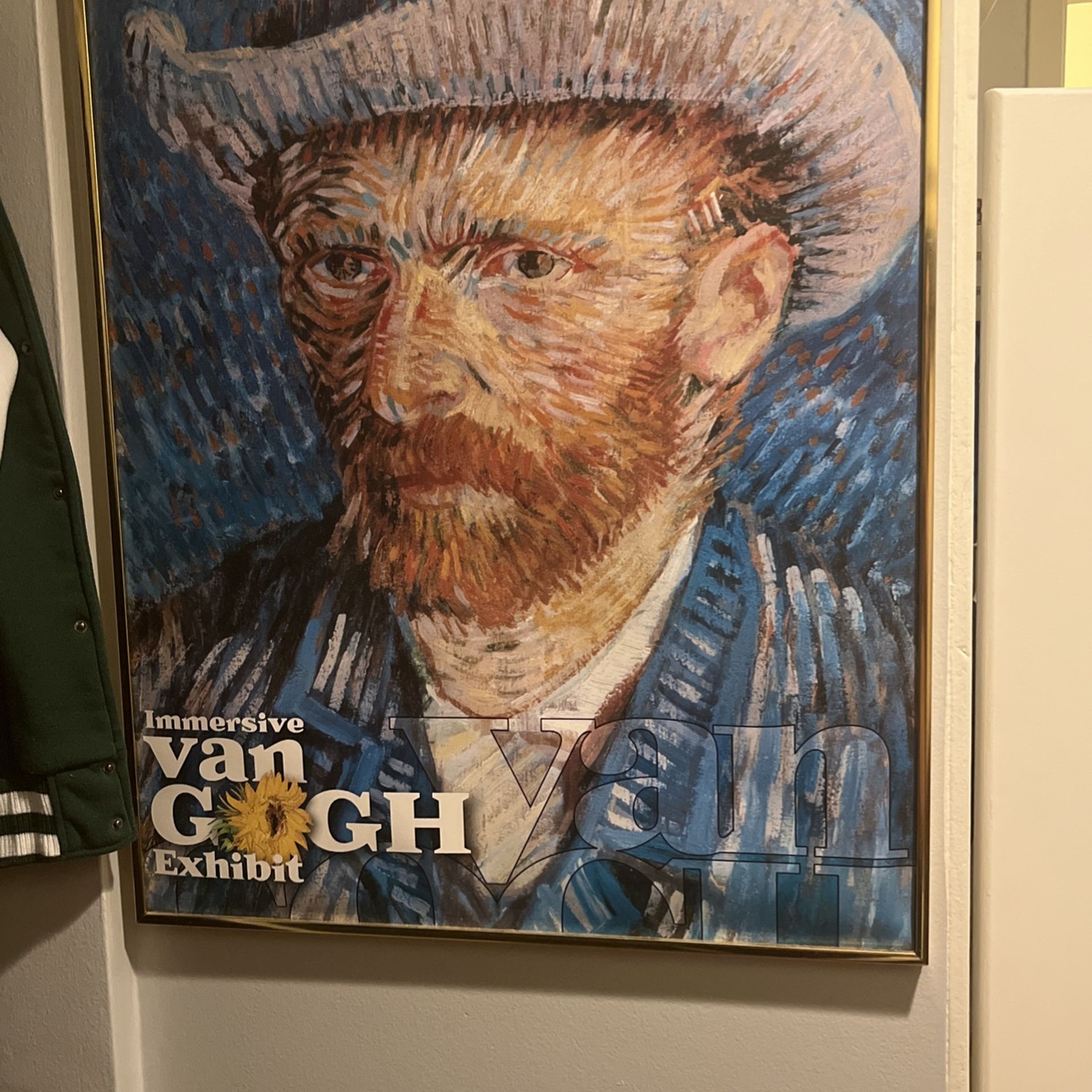 Van Gogh Exhibit Promo Poster In Gold Frame