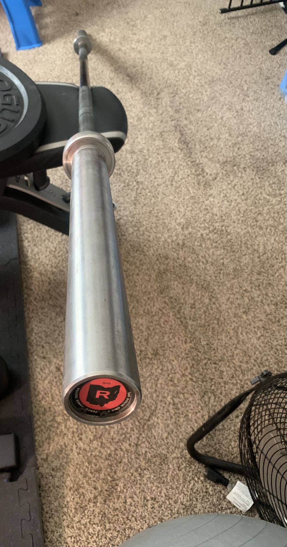 Rogue Ohio Barbell And 2-25lb Rogue Bumper Plates