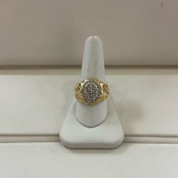 14k Nugget Diamond Ring