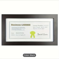 Business License Frame 