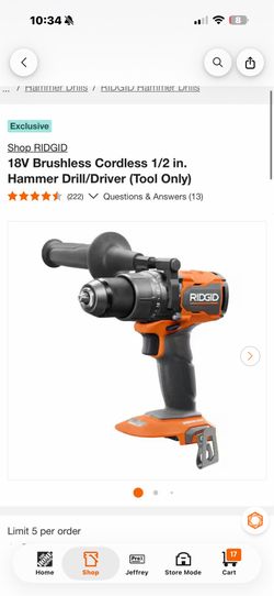 18V Brushless Cordless 1/2 in. Drill/Driver(R861152)