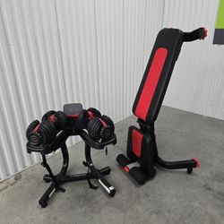 Weight Bowflex Dumbbells & Bench