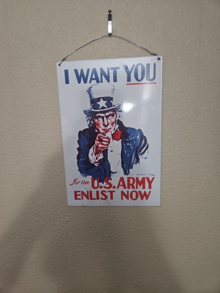 I Want You Metal Sign