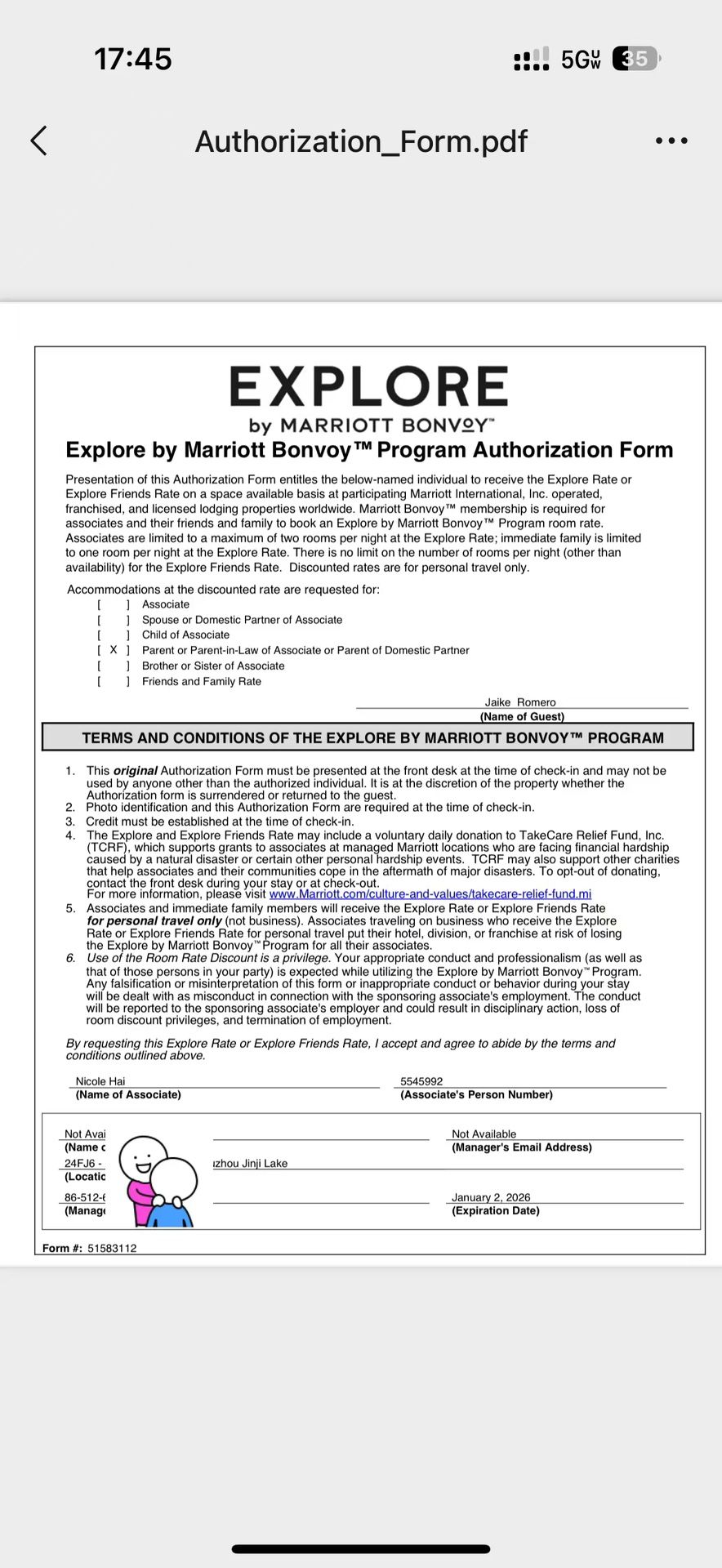 Marriott MMP Employee Friends & Family Rate Explore Rate