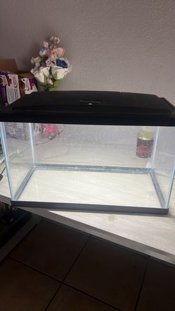 Turtle tank with bask and cleaning vacuum