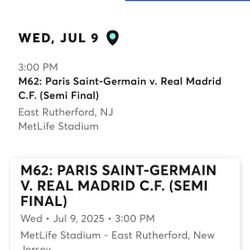 PSG Vs Real Madrid 7/9 @ MetLife Stadium 