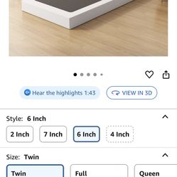 New In Box Twin Box Spring 5”