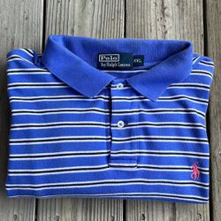 Vintage Ralph Lauren Blue Striped Polo