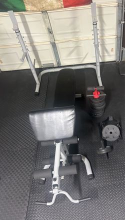 Workout bench with weights