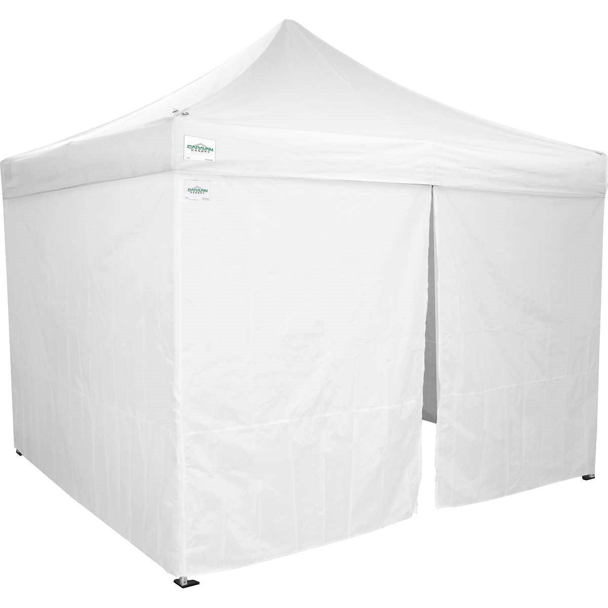 Caravan Canopy AlumaShade Bigfoot Canopy Kit, 10' x 10', White ADO #:CST-10116 Used .Price is Firm. Description : Very Good Condition - Bag and side p
