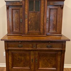Antique German Cabinet Hutch