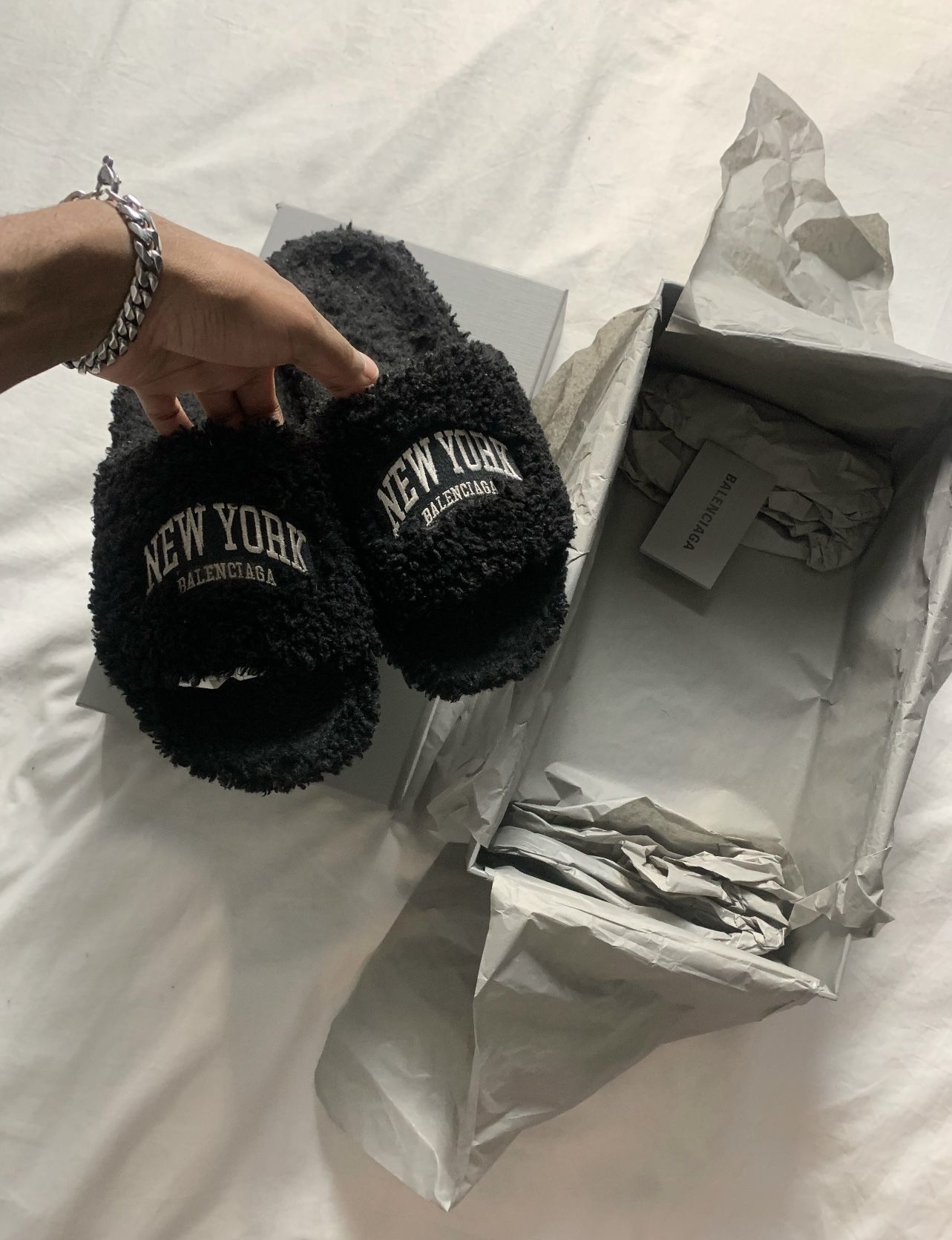 Balenciaga Fur Slides