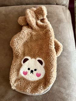 Dog Teddy Bear Hoodie Or Costume For Small Dog Around 5-7 Pound Dog
