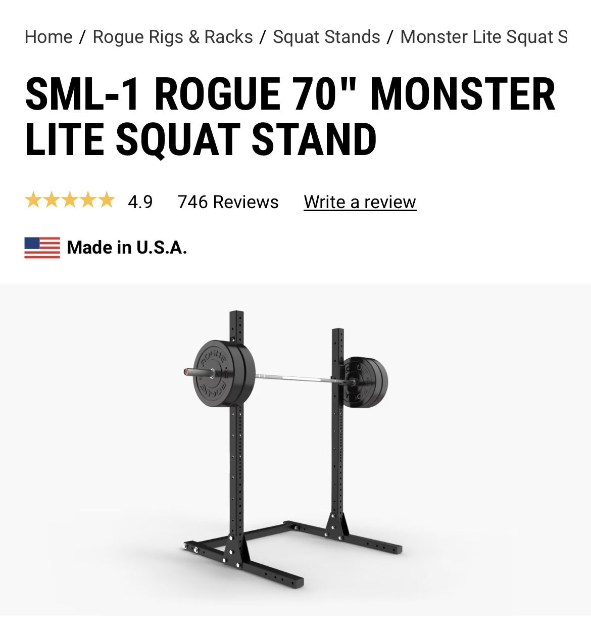 Squat/Bench Rack For Sale