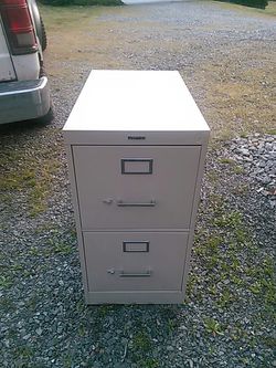2 drawer file cabinet with file holders