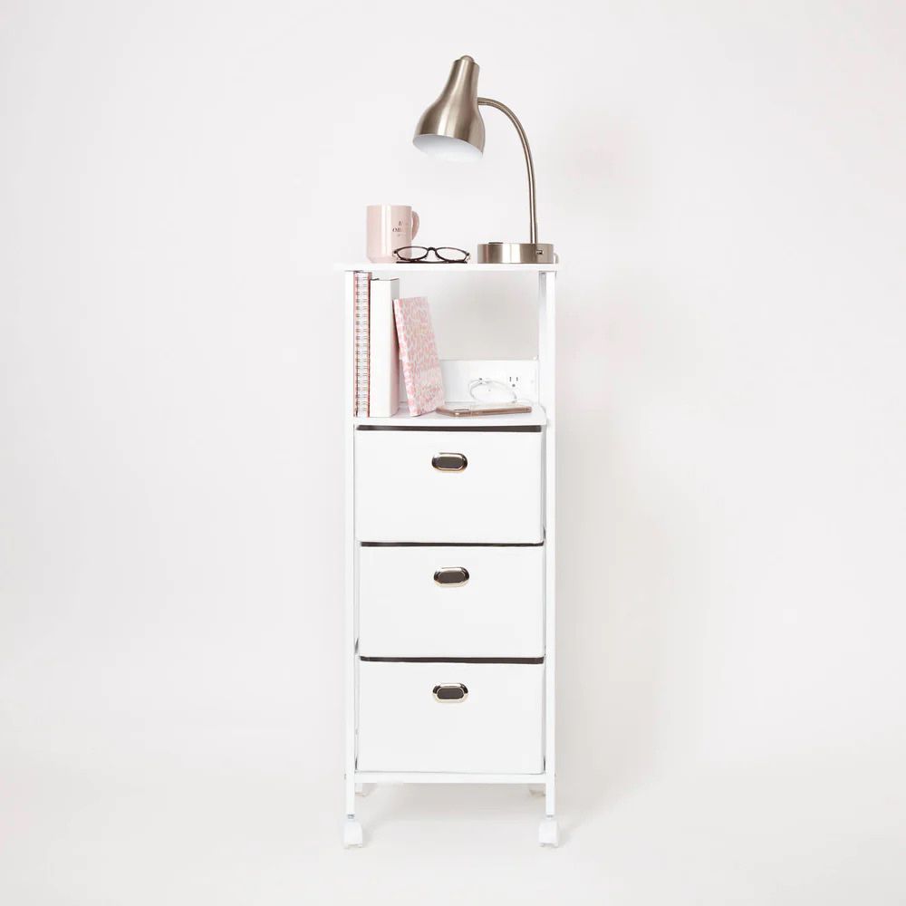 Dormify Sutton 3-Drawer Cart on Wheels