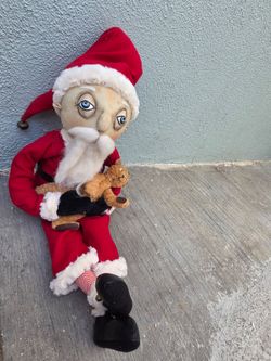 Vintage Santa Claus Fabric Doll Figure