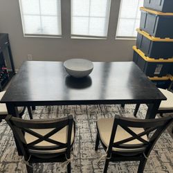 Dining Room Table, With Chairs & Bench 