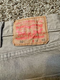 Levi's 501 Original Fit Jeans Mens Size 38x30 Tan