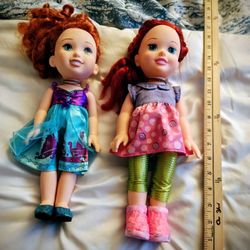 Dolls, 2 Large Dolls and 10 Barbies 