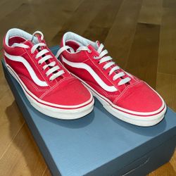 Red/ White Vans Old School     Size M7.5   W9