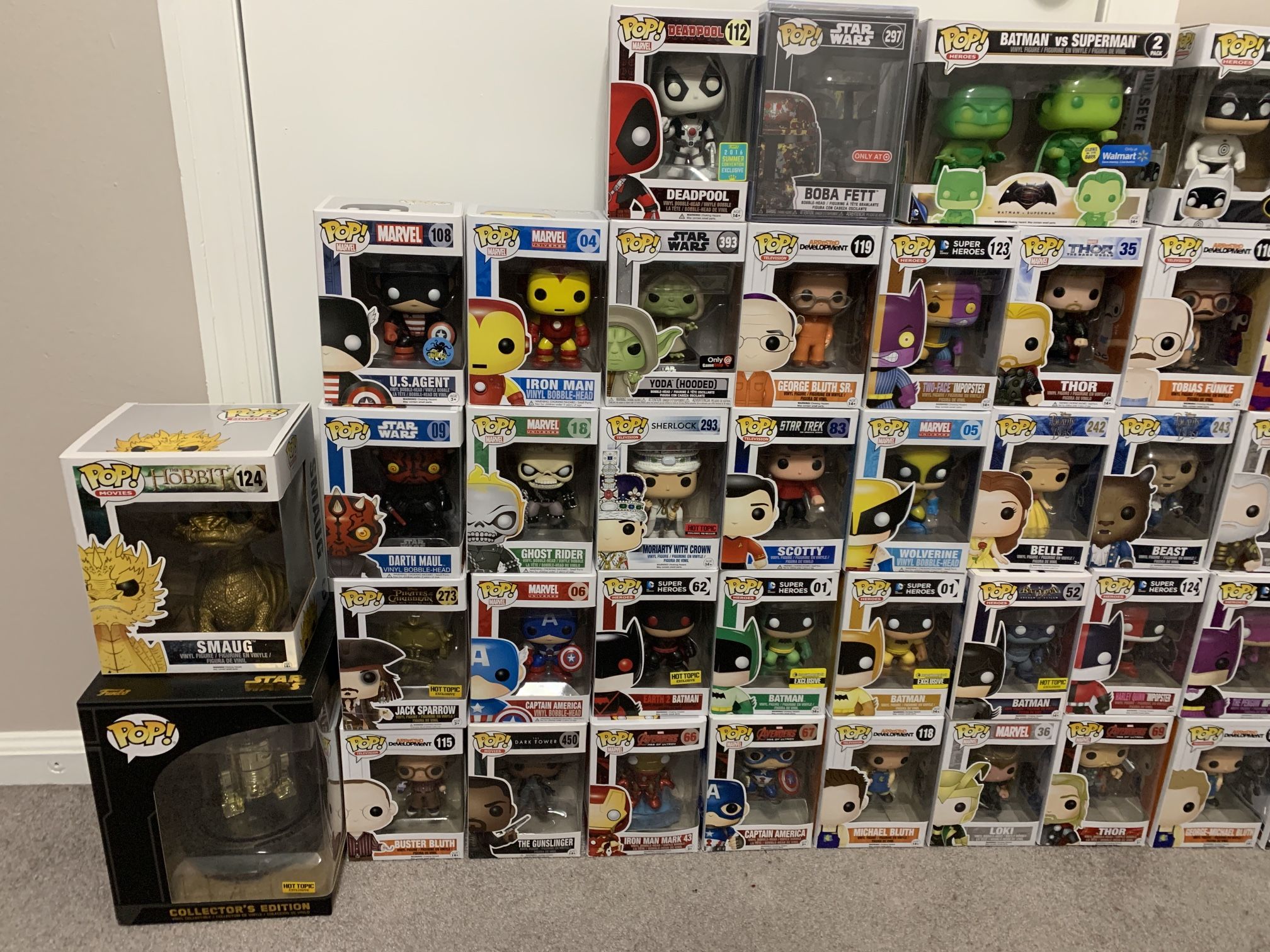 Funko Pops For Sale!!! Lots Of Rare Ones! Batman, Avengers, Arrested Development , Time Machine, And More