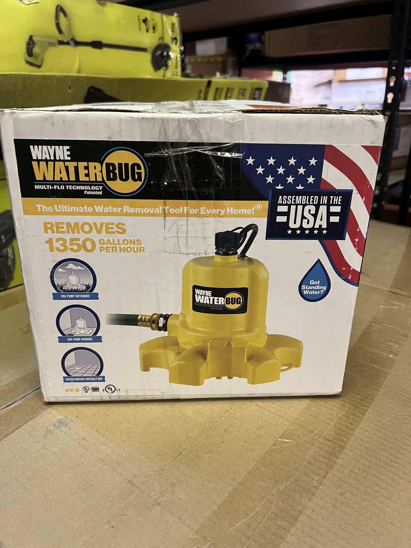 Wayne 1/6 HP WaterBUG Submersible Utility Pump with Multi-Flo Technology