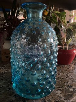 Large  Vintage Hobnail Glass Jug