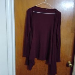Ladies Large Maroon Sweater 
