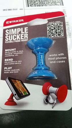 Simple Sucker Smartphone mount Blue